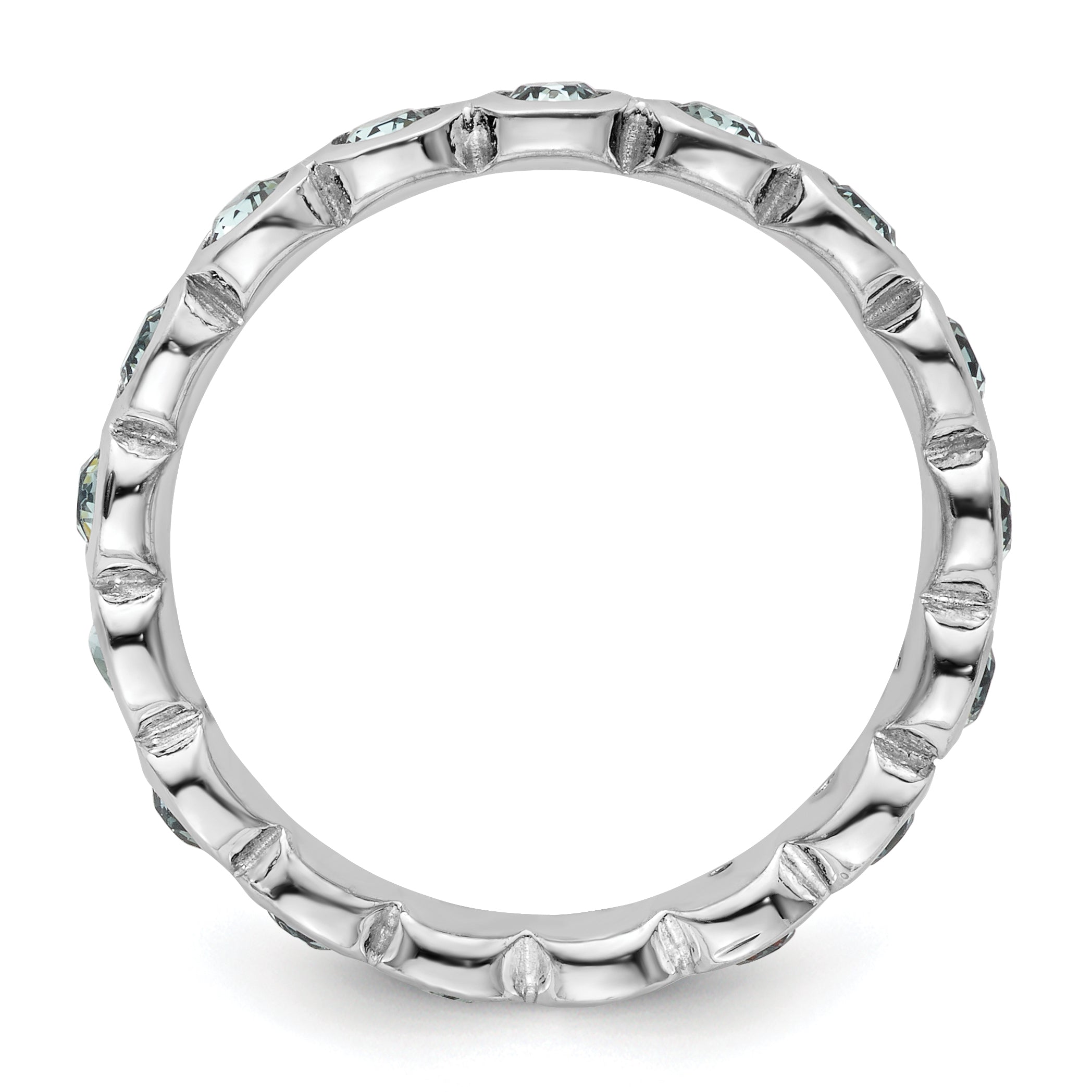 Sterlingsilber Stapelbar Expressions December Kristall Ring