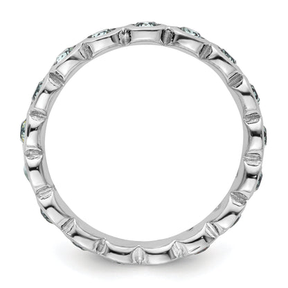Sterlingsilber Stapelbar Expressions December Kristall Ring