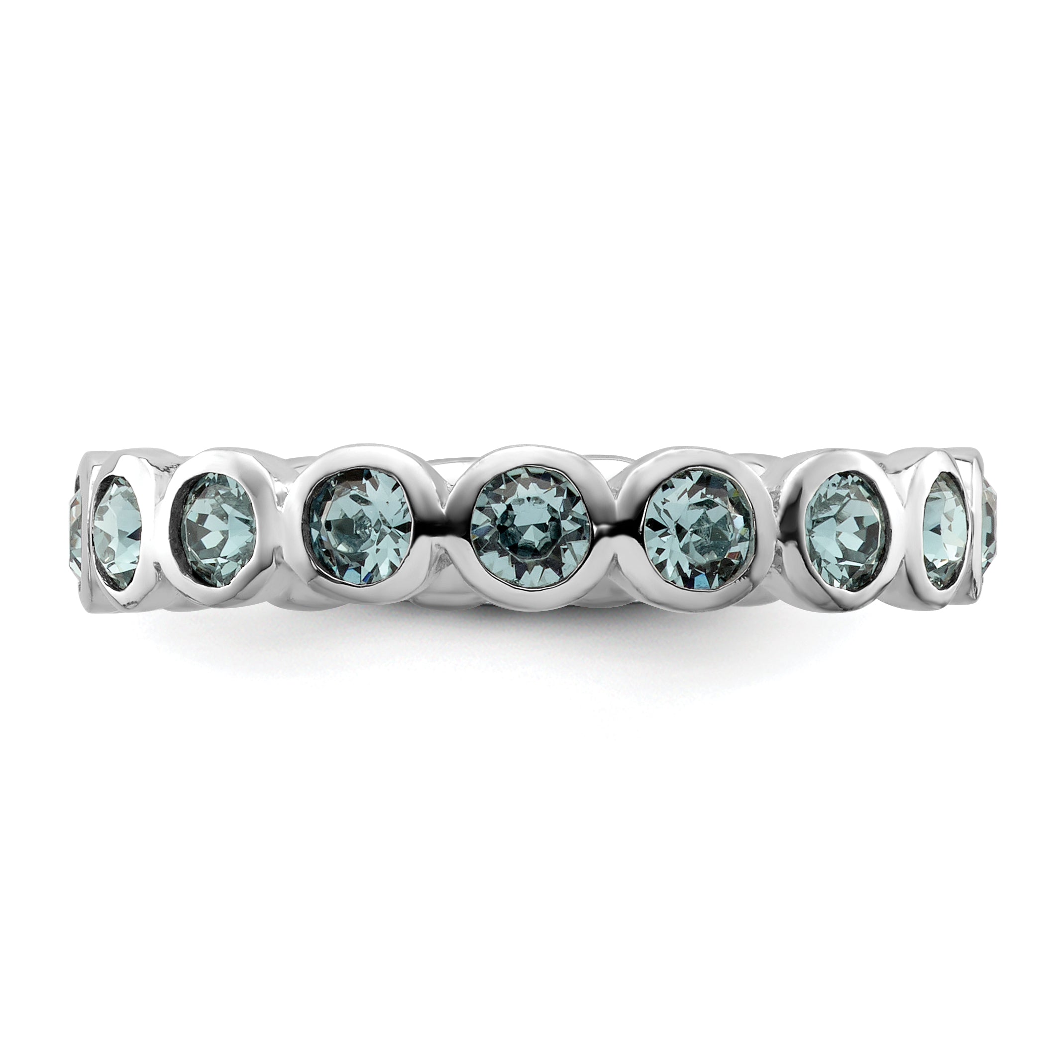 Sterlingsilber Stapelbar Expressions December Kristall Ring