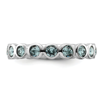 Sterlingsilber Stapelbar Expressions December Kristall Ring