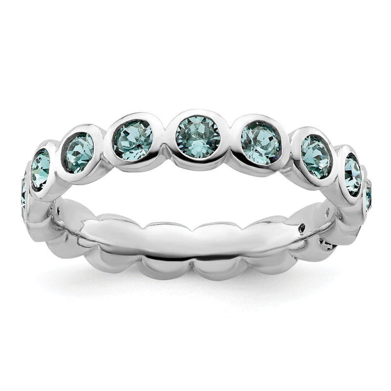 Sterlingsilber Stapelbar Expressions December Kristall Ring