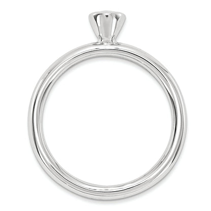 Sterlingsilber Stapelbar Expressions Hoch 4mm Rd. Erzeugt Opal Ring
