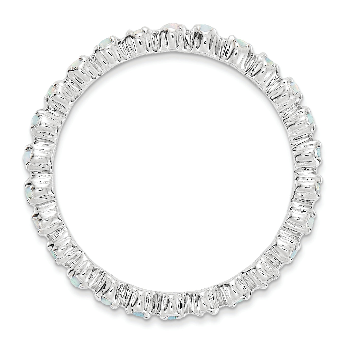 Sterlingsilber Stapelbar Expressions Erzeugt Opal Ring