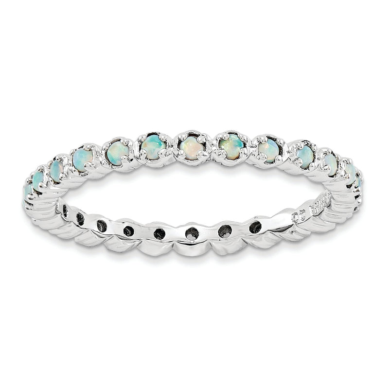 Sterlingsilber Stapelbar Expressions Erzeugt Opal Ring