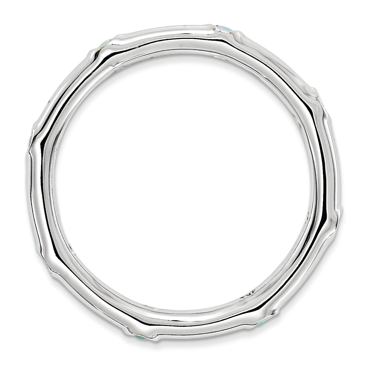 Sterlingsilber Stapelbar Expressions Erzeugt Opal Ring