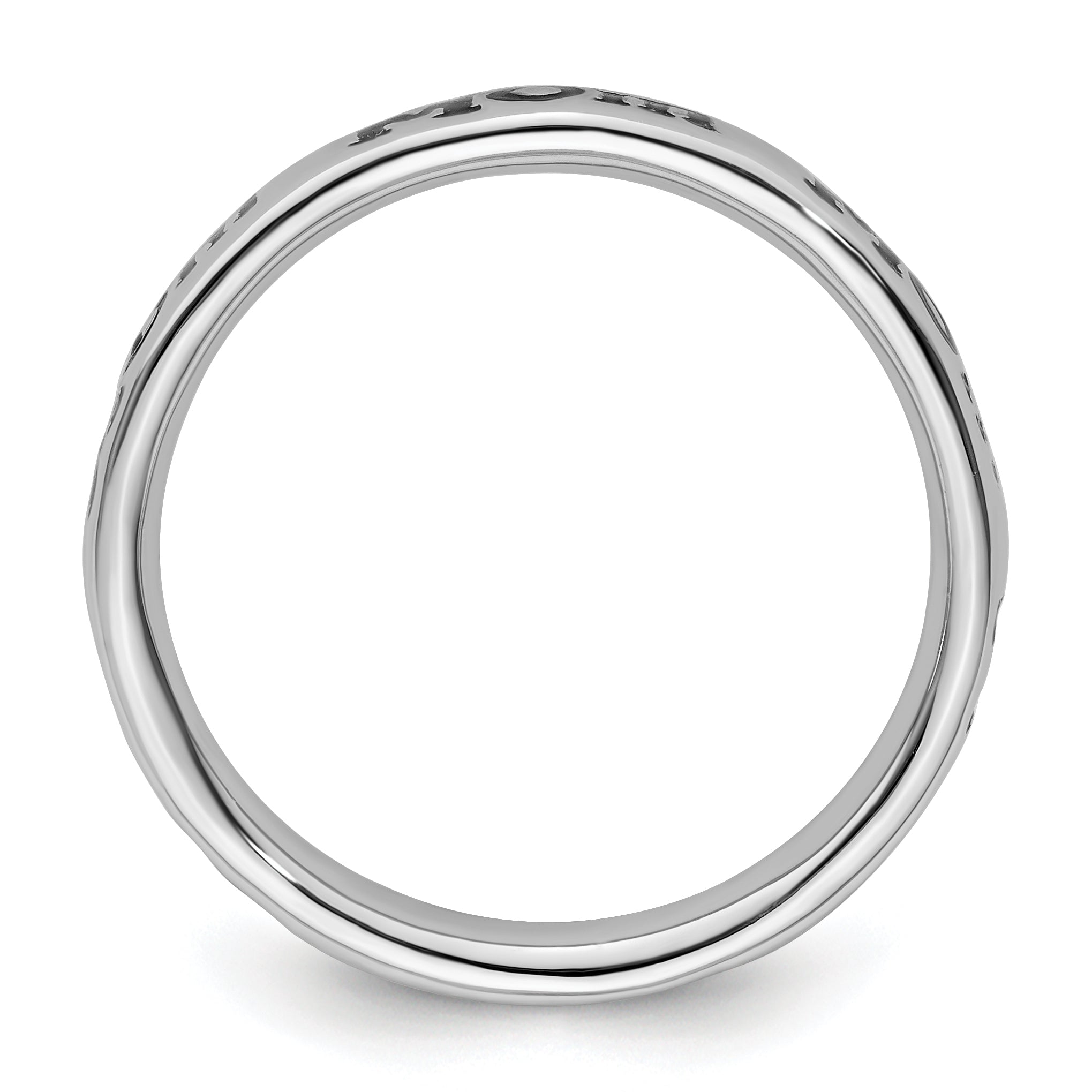 Sterlingsilber Stapelbar Expressions Poliert Emailliert Mama Ring