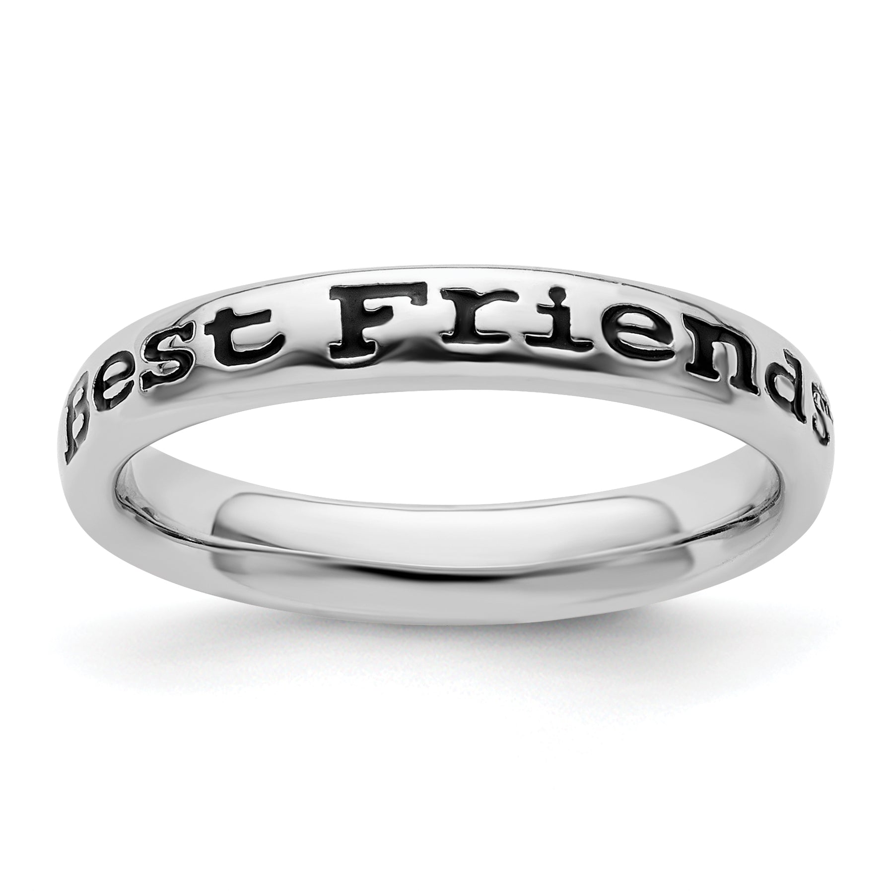 Sterlingsilber Stapelbar Expressions Poliert Emailliert Friends Ring
