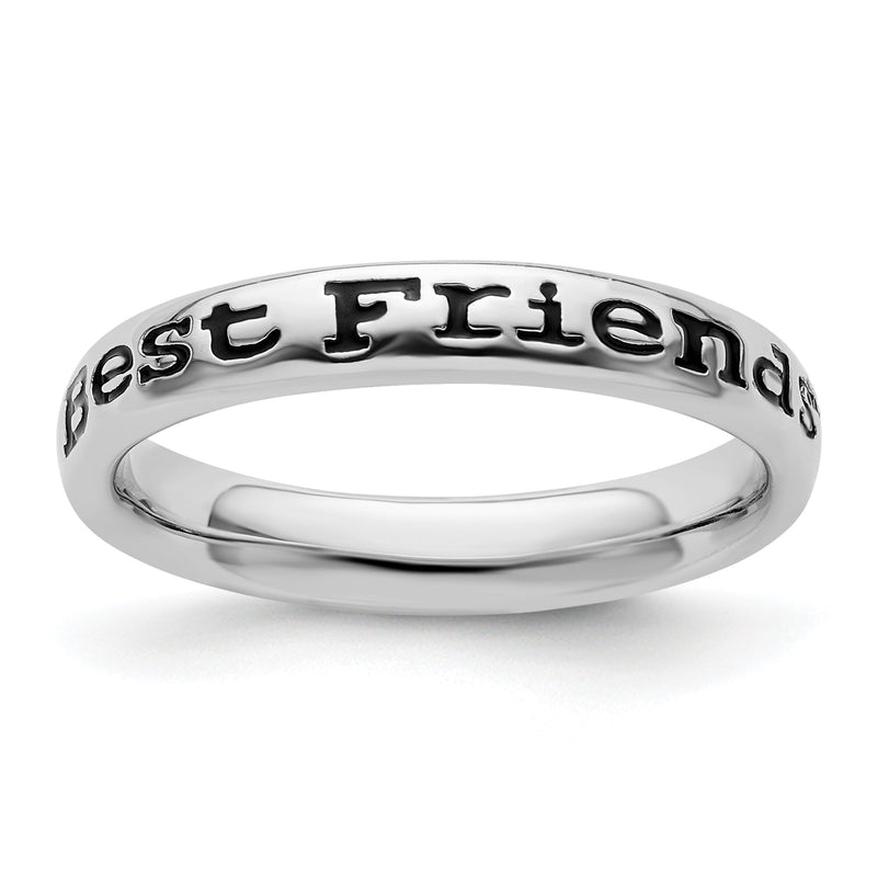 Sterlingsilber Stapelbar Expressions Poliert Emailliert Friends Ring