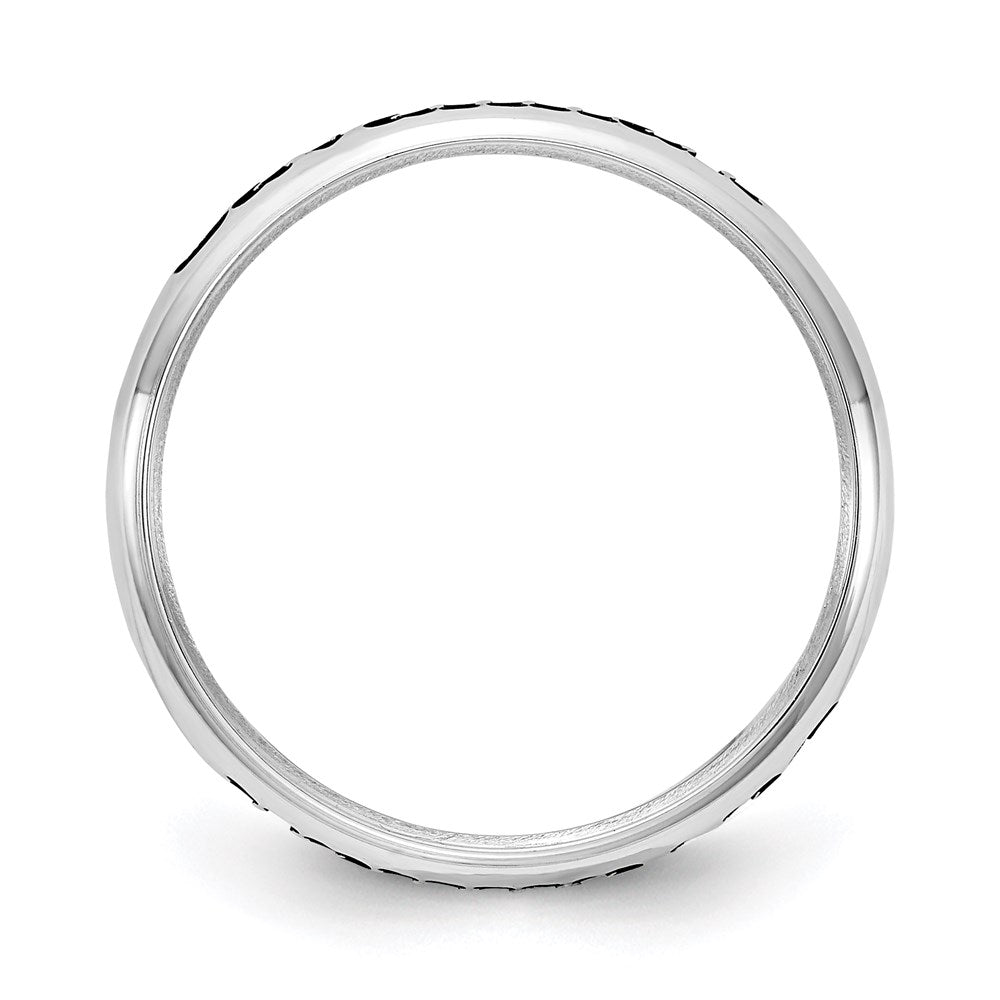 Sterlingsilber Rhodiniert Plt Stapelbar Expressions Personalisiert Ring