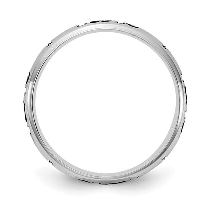 Sterlingsilber Rhodiniert Plt Stapelbar Expressions Personalisiert mit Kreuz Ring