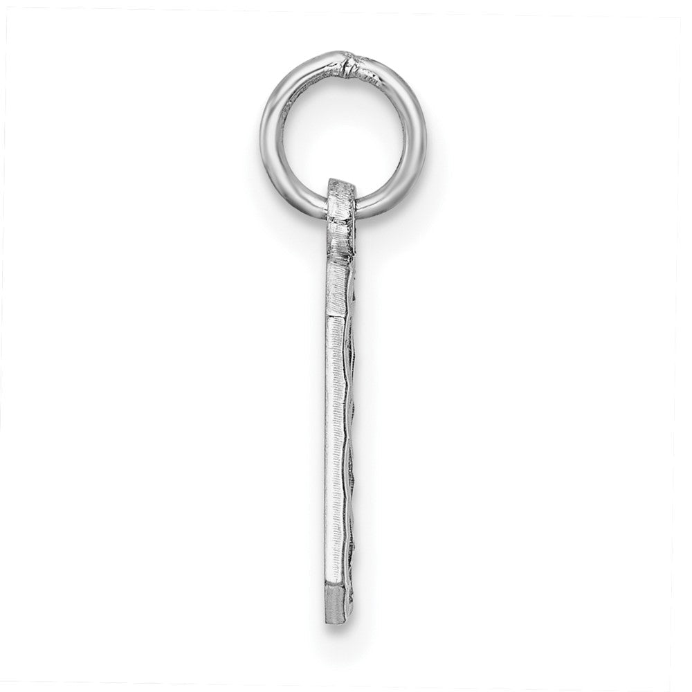Sterlingsilber Rhodiniert Diamantiert #0 Charm