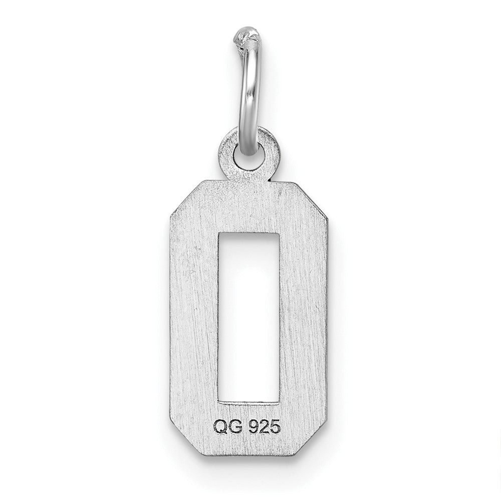 Sterlingsilber Rhodiniert Diamantiert #0 Charm