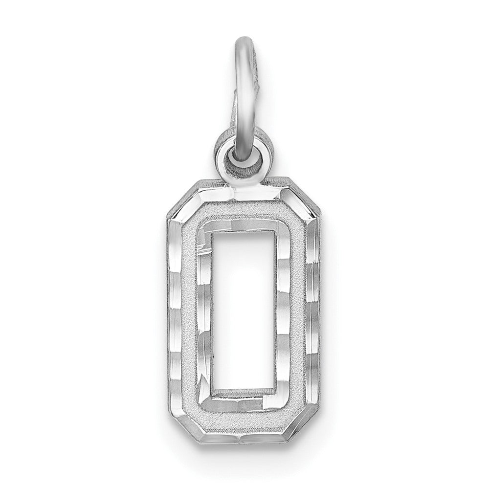 Sterlingsilber Rhodiniert Diamantiert #0 Charm