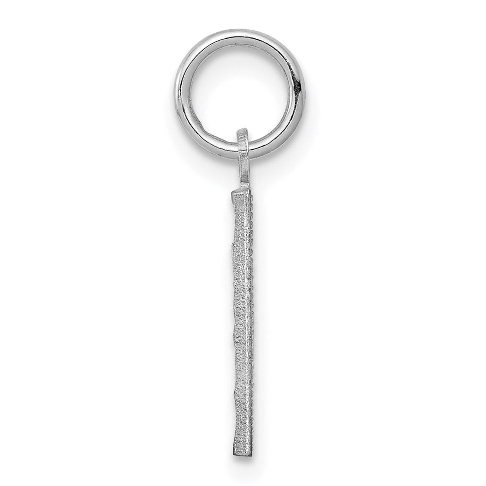 Sterlingsilber Rhodiniert Diamantiert #1 Charm