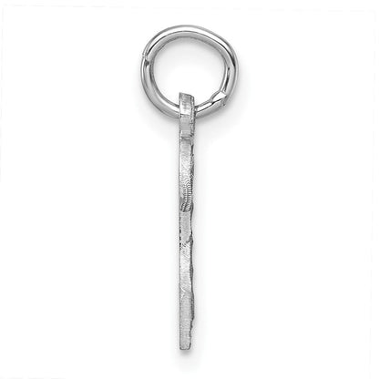 Sterlingsilber Rhodiniert Diamantiert #2 Charm