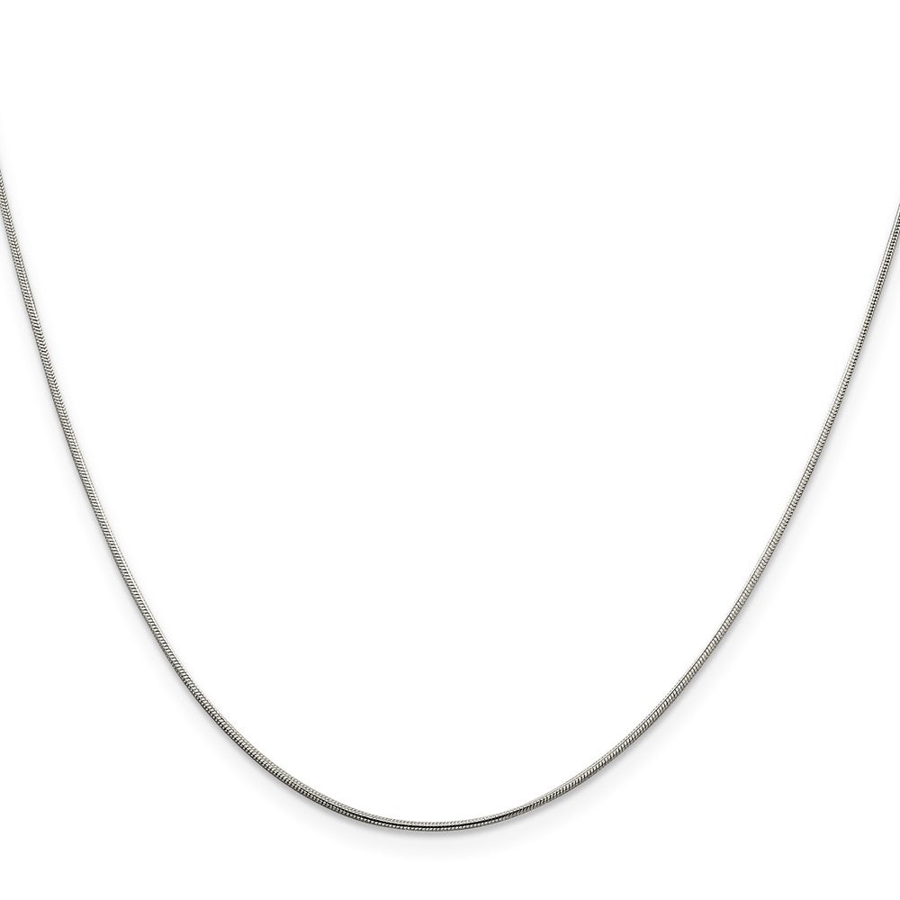 Sterlingsilber.8mm Schlange Kette mit 2 Zoll Verlängerung. Halskette