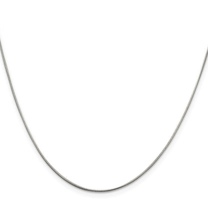 Sterlingsilber.8mm Schlange Kette mit 2 Zoll Verlängerung. Halskette