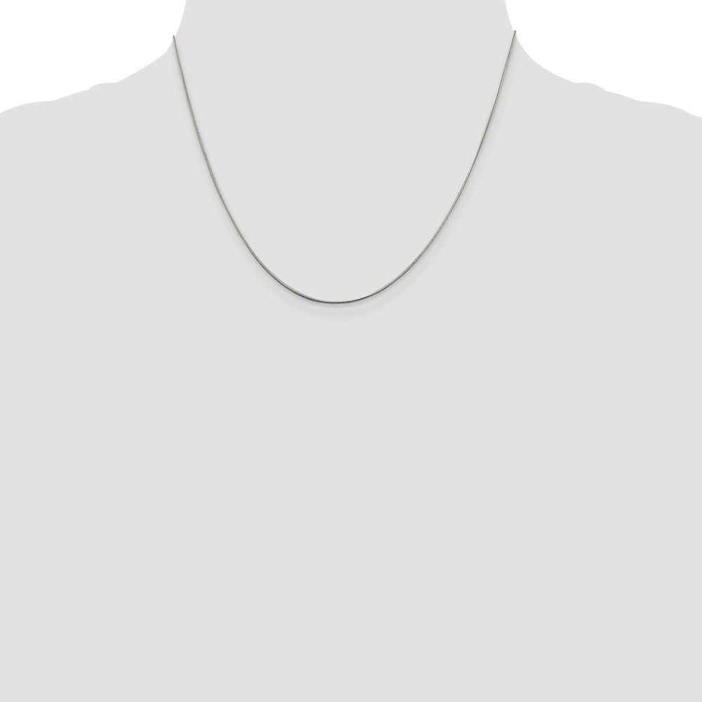 Sterlingsilber.8mm Schlange Kette mit 2 Zoll Verlängerung. Halskette