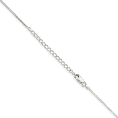 Sterlingsilber.8mm Schlange Kette mit 2 Zoll Verlängerung. Halskette