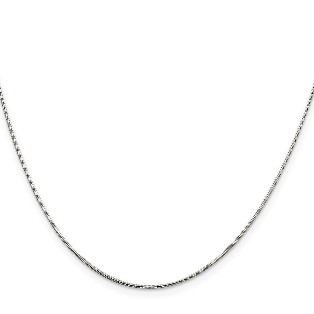 Sterlingsilber Rhodiniert.8mm Rund Schlange Halskette