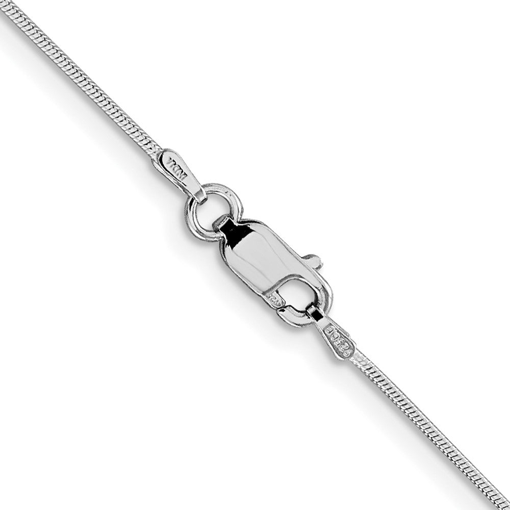Sterlingsilber Rhodiniert.8mm Rund Schlange Halskette