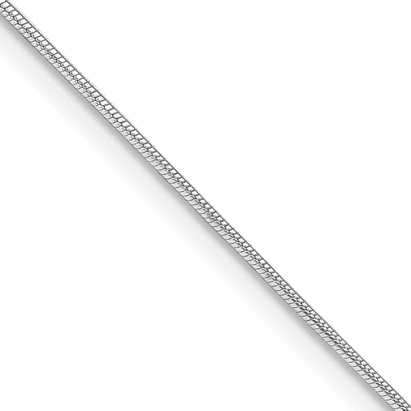 18 Zoll Sterlingsilber Rhodiniert.8mm Rund Schlange Kette mit 2 Zoll Verlängerung.
