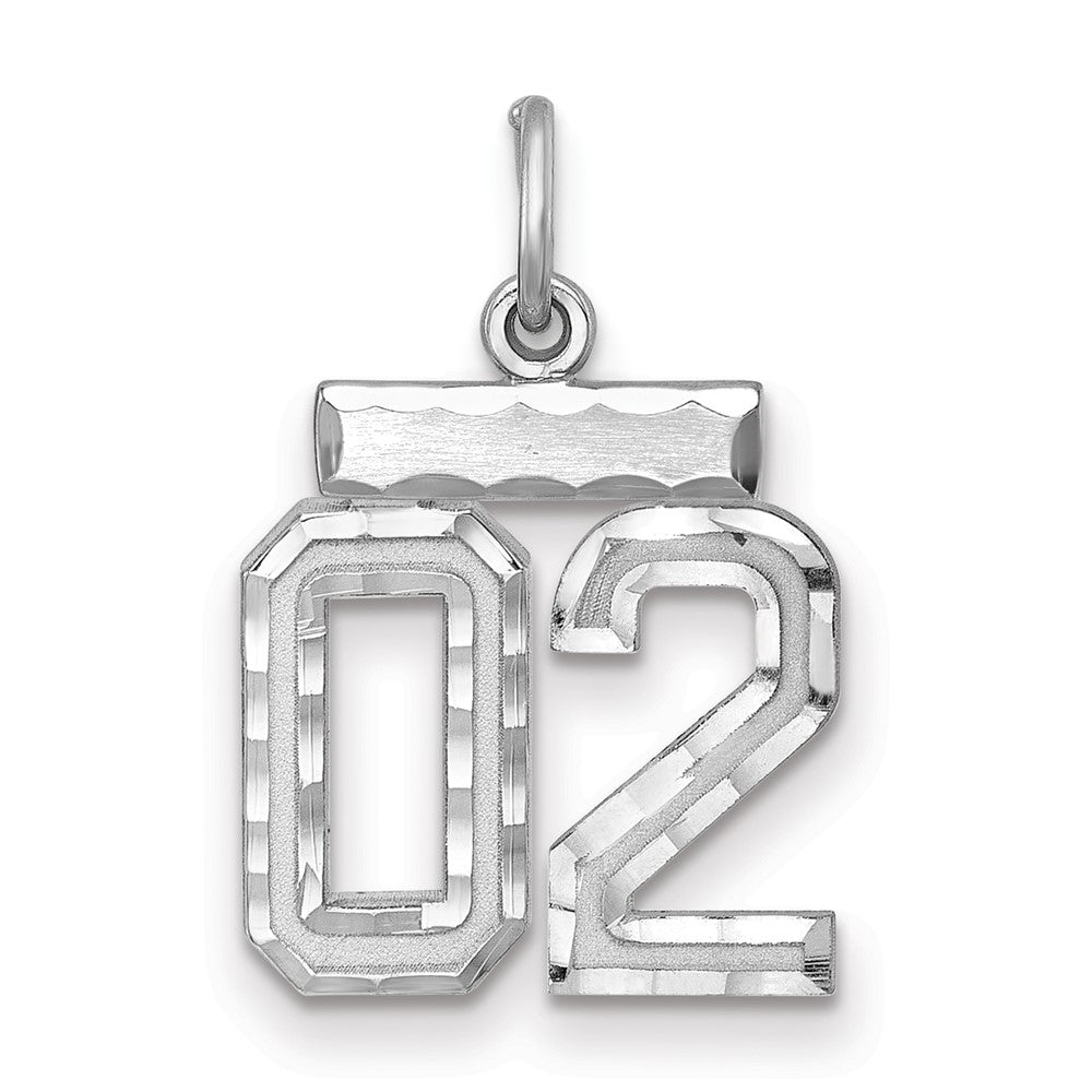 Sterlingsilber Rhodiniert Klein Diamantiert #02 Charm