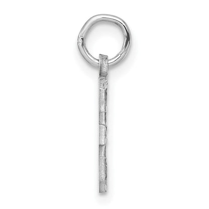 Sterlingsilber Rhodiniert Diamantiert #3 Charm