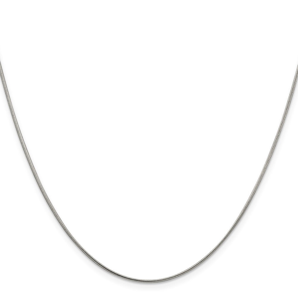 Sterlingsilber 1mm Schlange Kette mit 2 Zoll Verlängerung. Halskette