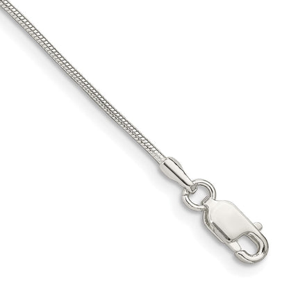 Sterlingsilber 1mm Schlange Gliederarmband