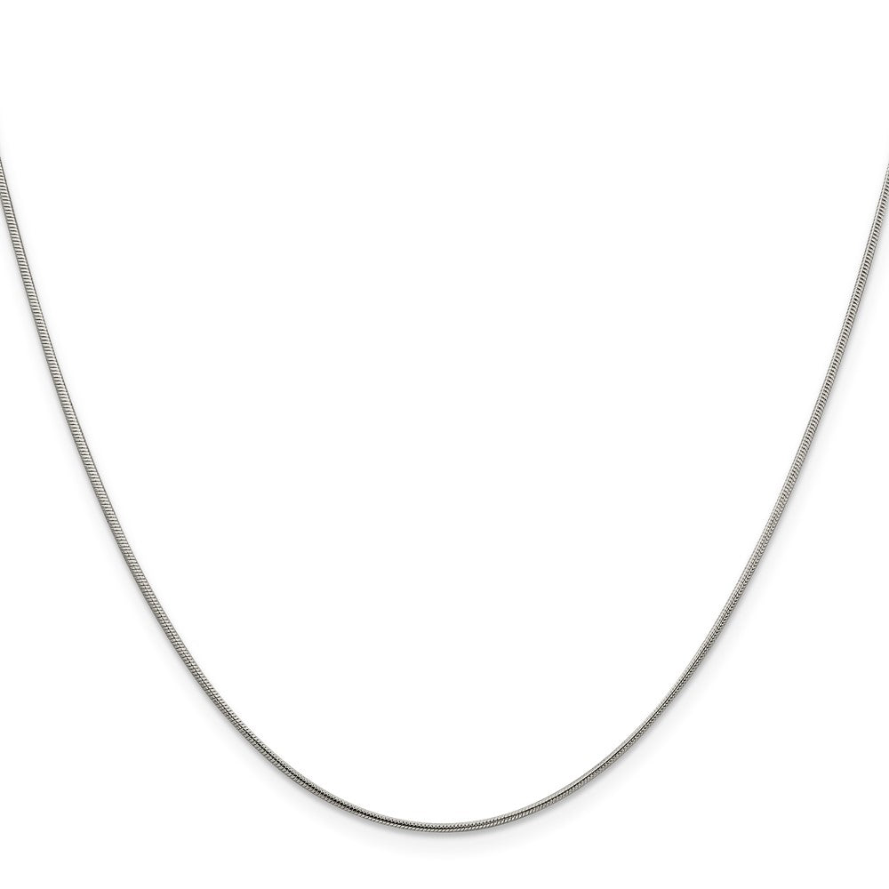 Sterlingsilber Rhodiniert 1mm Rund Schlange Halskette