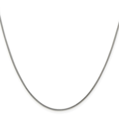 Sterlingsilber 1.2mm Schlange Kette mit 2 Zoll Verlängerung. Halskette