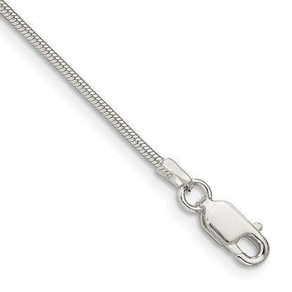 7 Zoll Sterlingsilber 1.2mm Schlange Gliederarmband