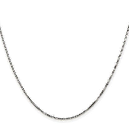 Sterlingsilber Rhodiniert 1.2mm Schlange Kette