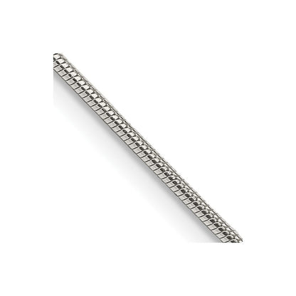 Sterlingsilber 1.2mm Schlange Kette mit 2 Zoll Verlängerung. Halskette