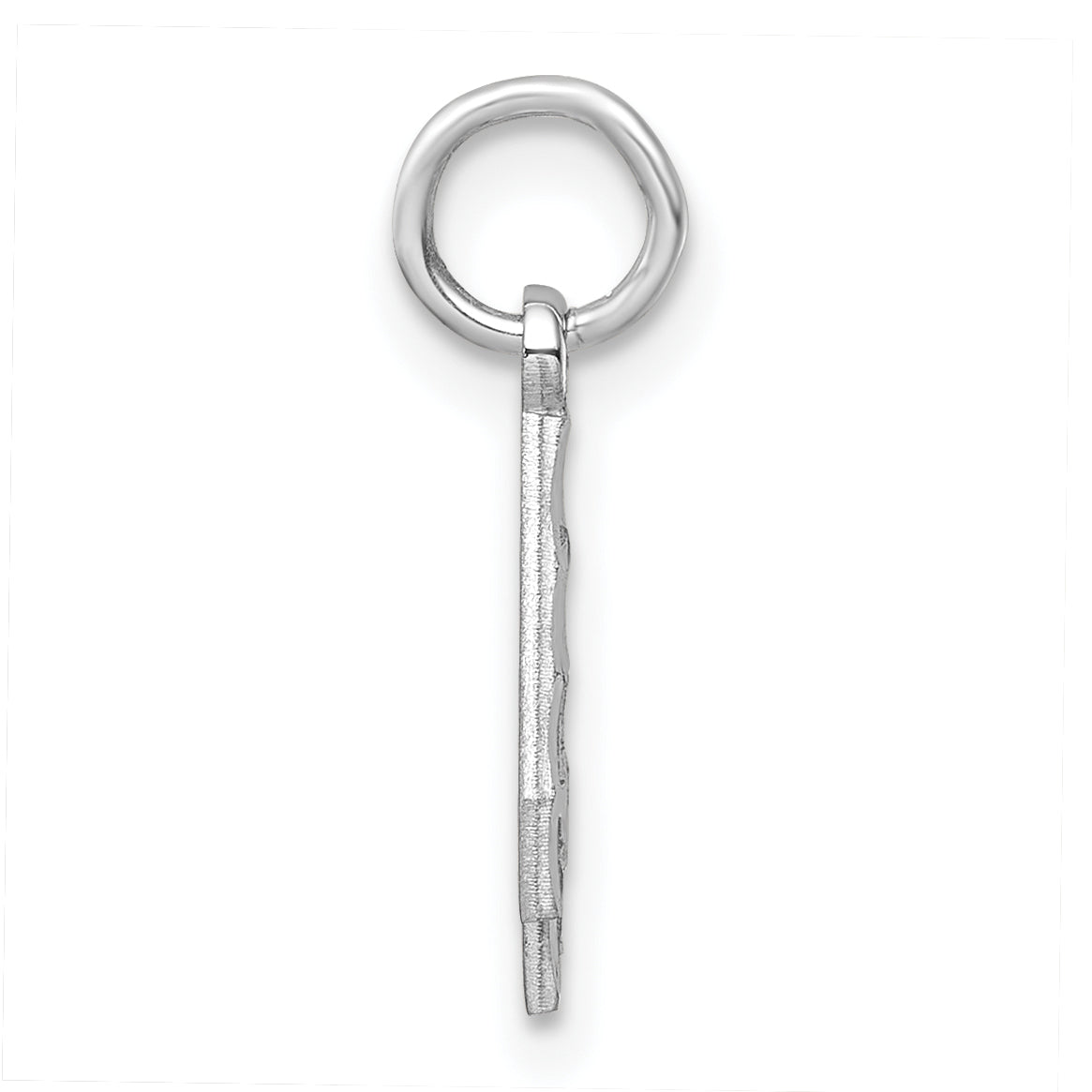 Sterlingsilber Rhodiniert Diamantiert #4 Charm