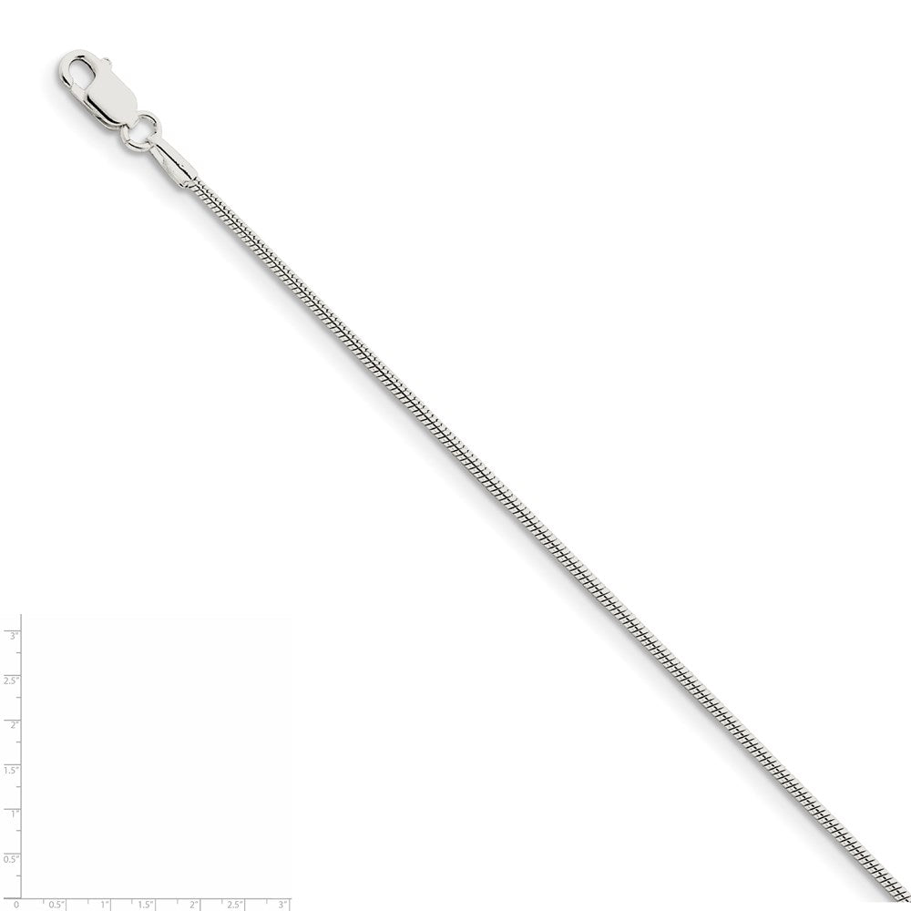 Sterlingsilber 1.25mm Schlange Halskette