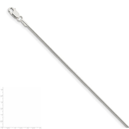 Sterlingsilber 1.25mm Schlange Halskette