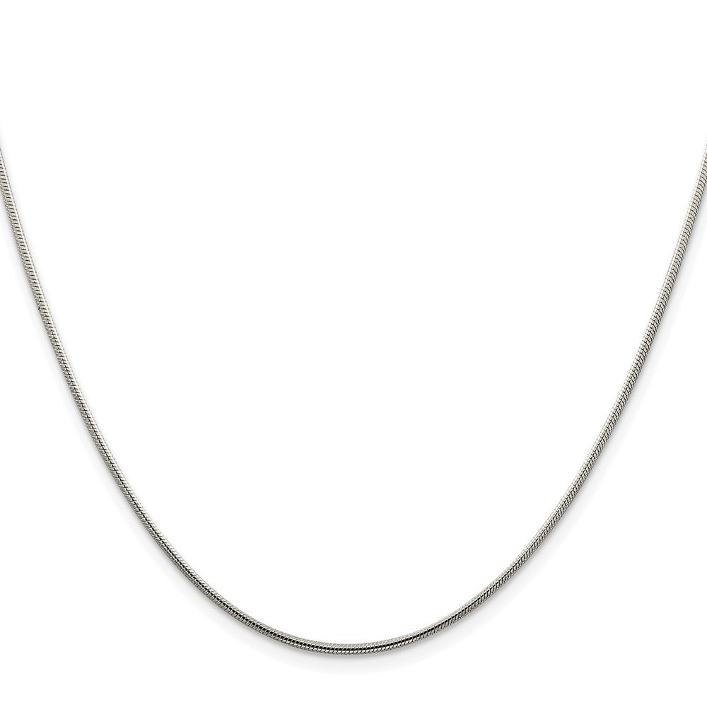 Sterlingsilber Rhodiniert 1.25mm Schlange Kette