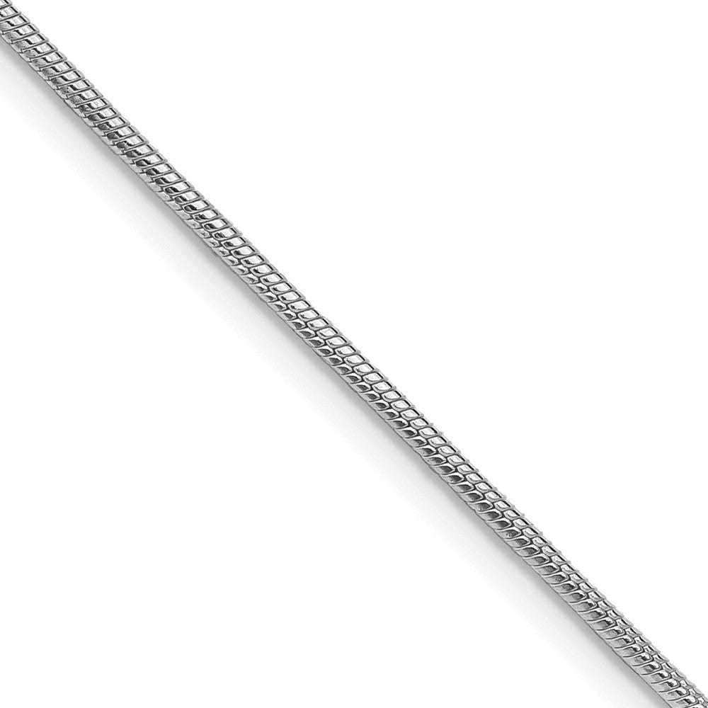 Sterlingsilber Rhodiniert 1.25mm Schlange Kette