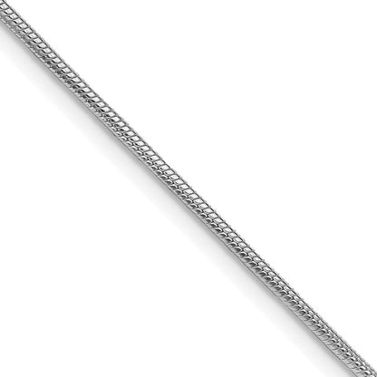 Sterlingsilber Rhodiniert 1.25mm Schlange Kette
