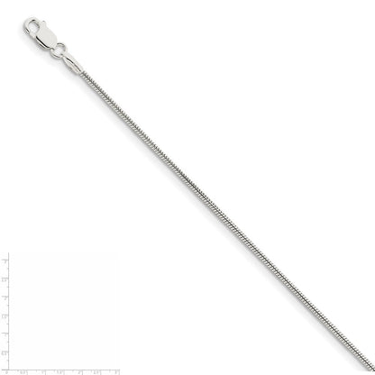 Sterlingsilber 1.5mm Schlange Halskette