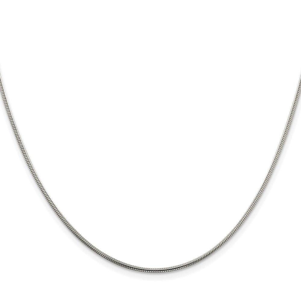 Sterlingsilber Rhodiniert 1.5mm Schlange Kette