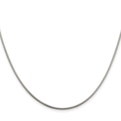 Sterlingsilber Rhodiniert 1.5mm Schlange Kette