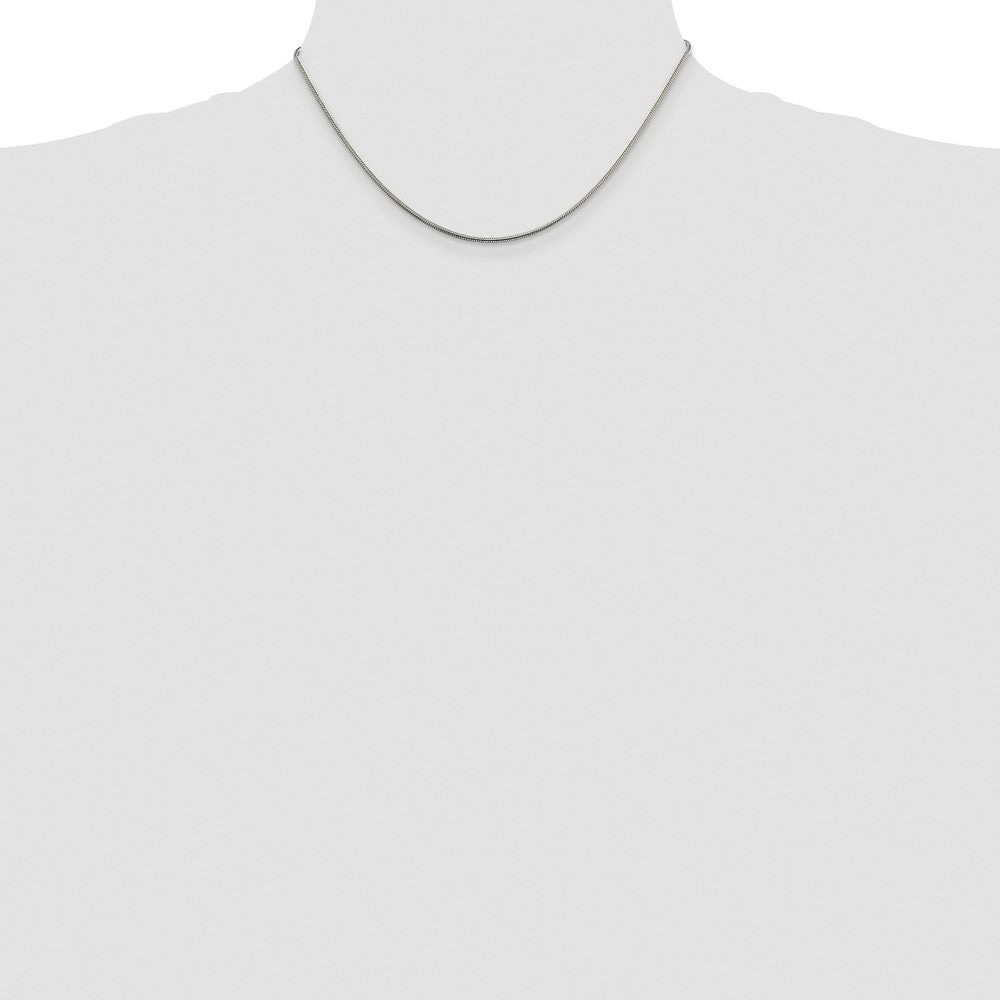 Sterlingsilber Rhodiniert 1.5mm Schlange Kette