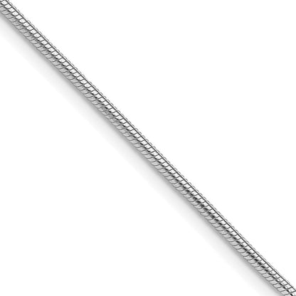 Sterlingsilber Rhodiniert 1.5mm Schlange Kette