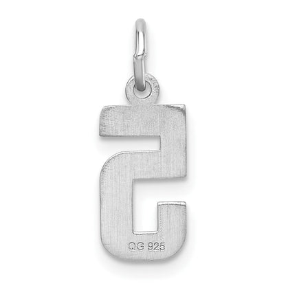 Sterlingsilber Rhodiniert Diamantiert #5 Charm