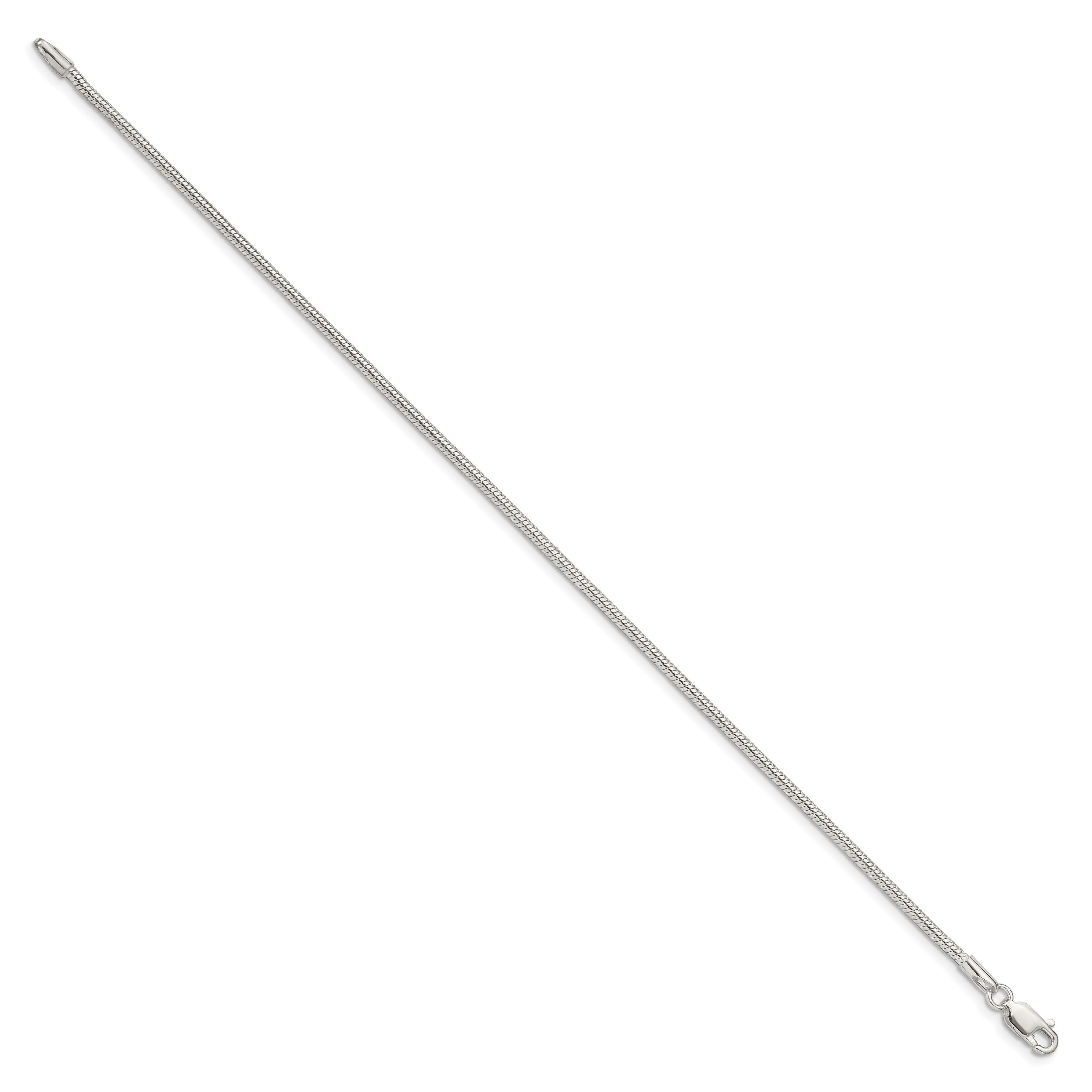 Sterlingsilber 1.75mm Schlange Gliederarmband