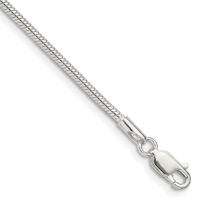 Sterlingsilber 1.75mm Schlange Gliederarmband
