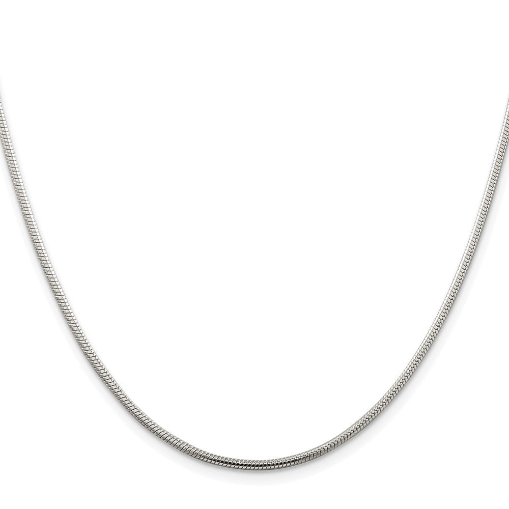 Sterlingsilber Rhodiniert 1.75mm Schlange Kette